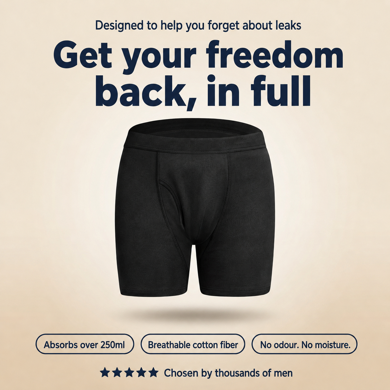 GuardBoxer | Discreet Absorbency | Protection That Lasts 3 Years